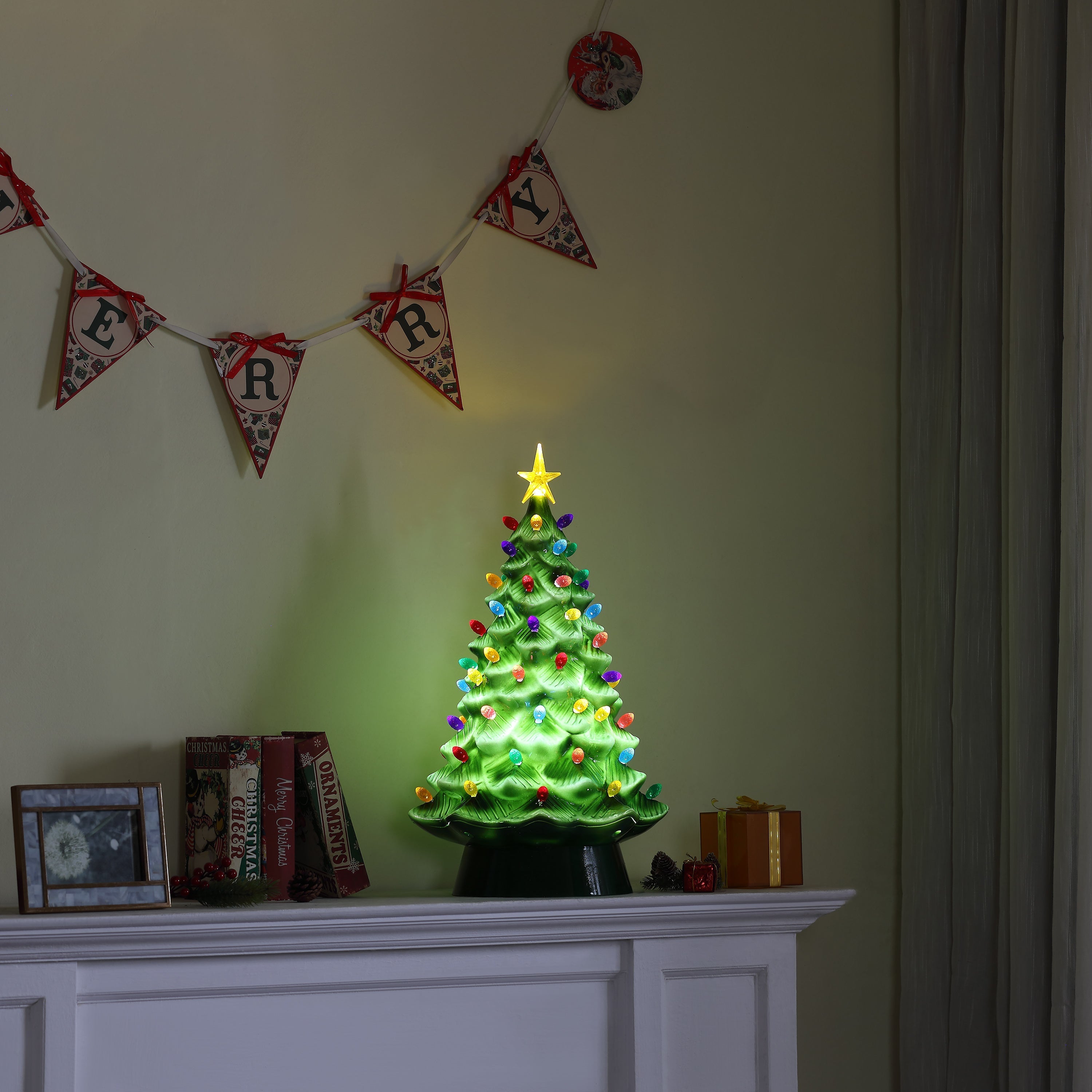 24 in. Nostalgic Shatterproof Tree - Green