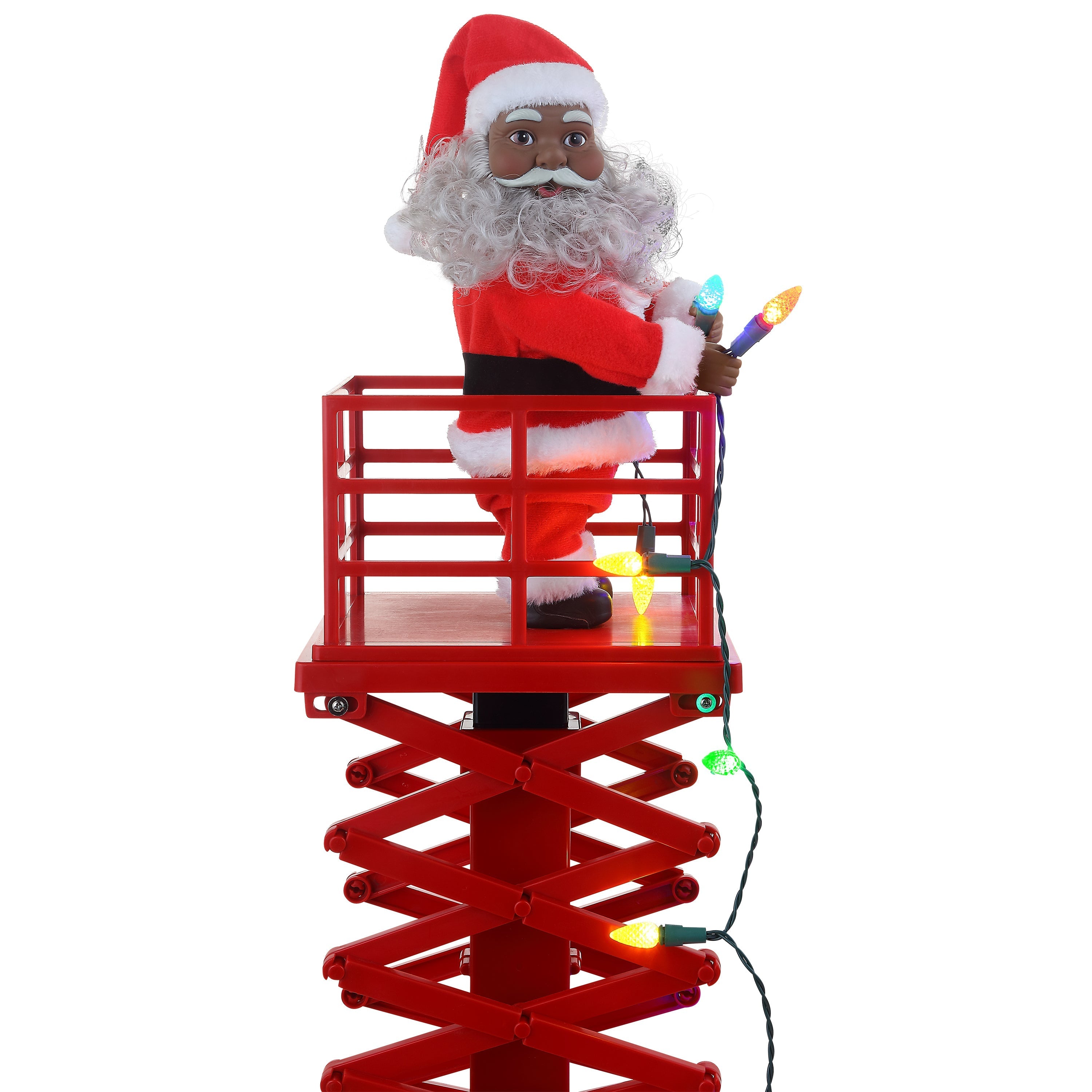 50 in. Animated and Musical Lift - Black Santa