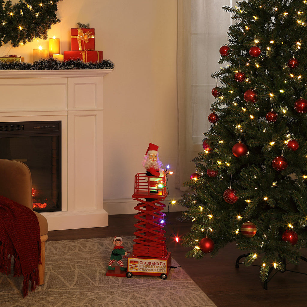 50 in. Animated and Musical Lift - White Santa