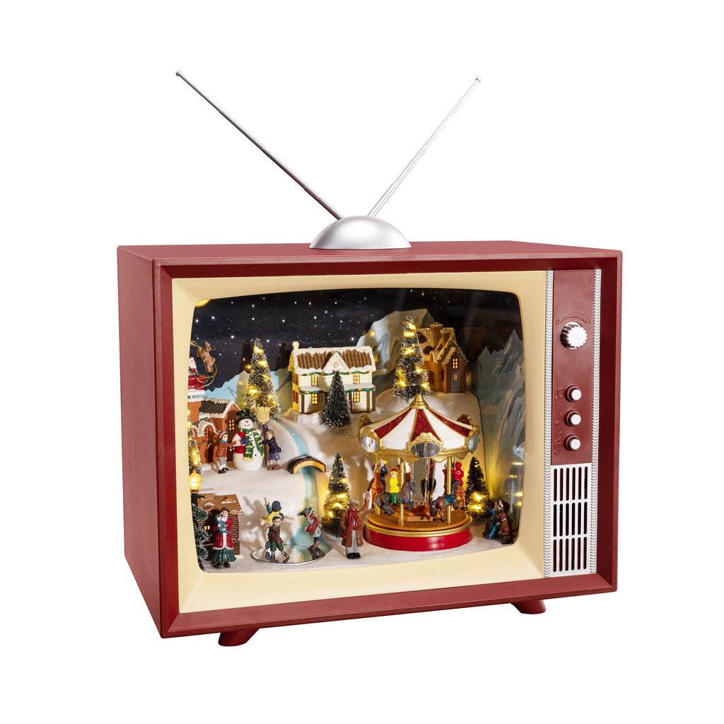 15 in. Animated Vintage Television
