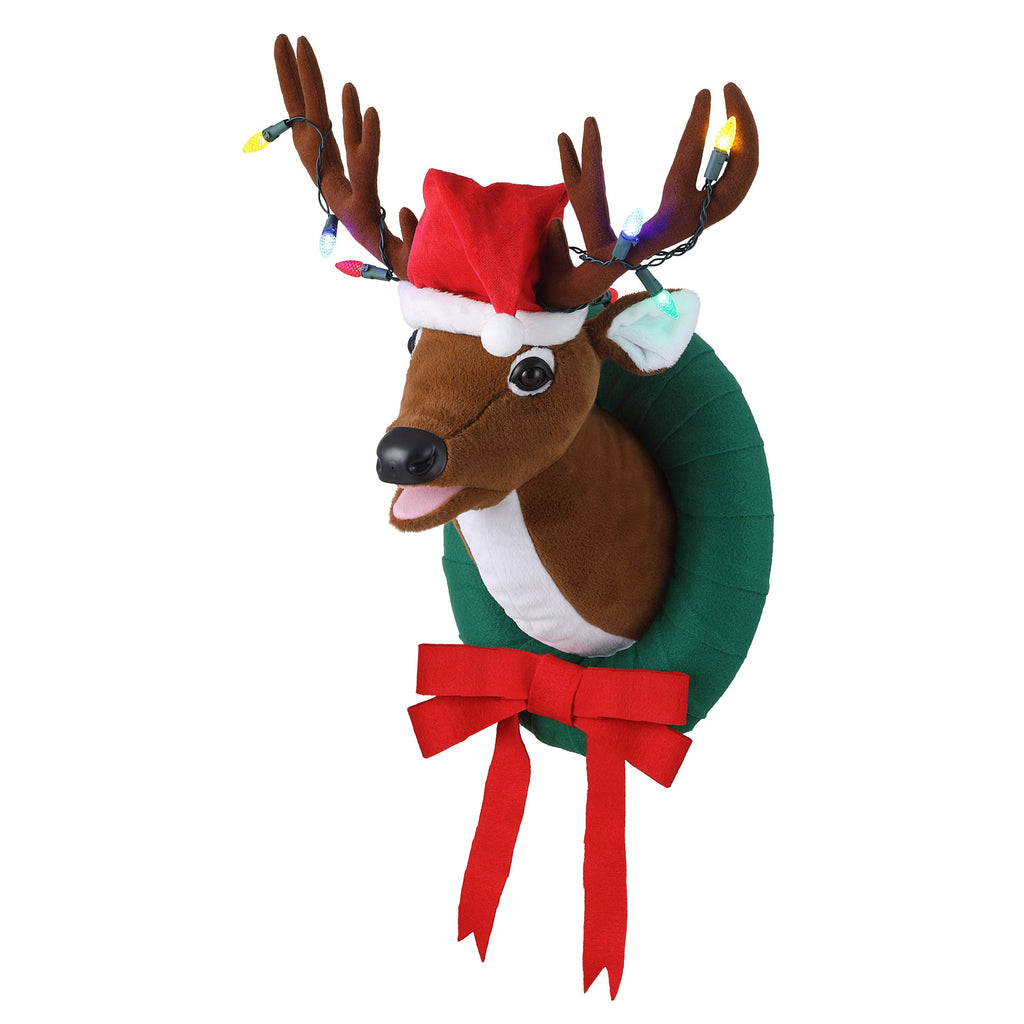17 in. Animated Singing Reindeer