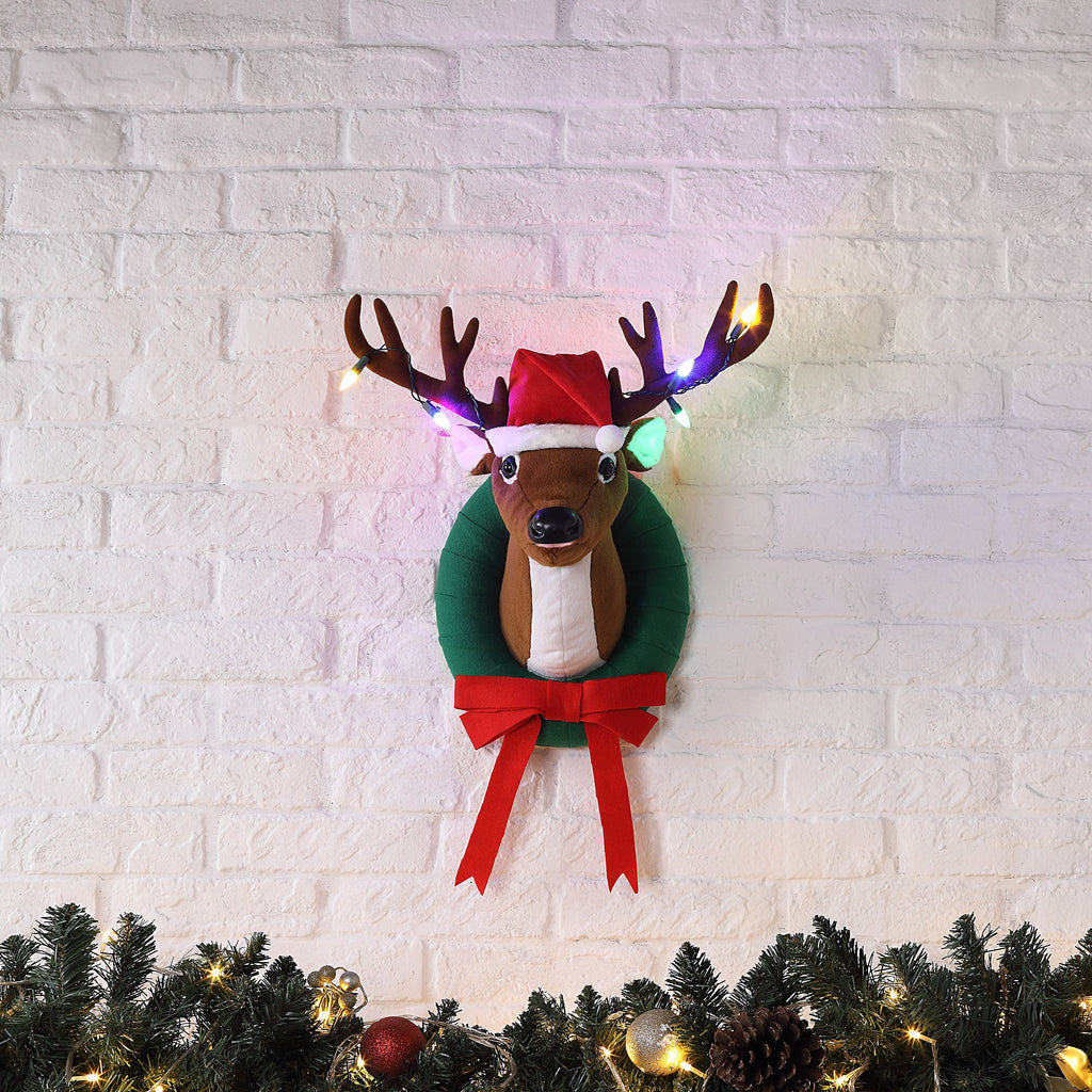 17 in. Animated Singing Reindeer