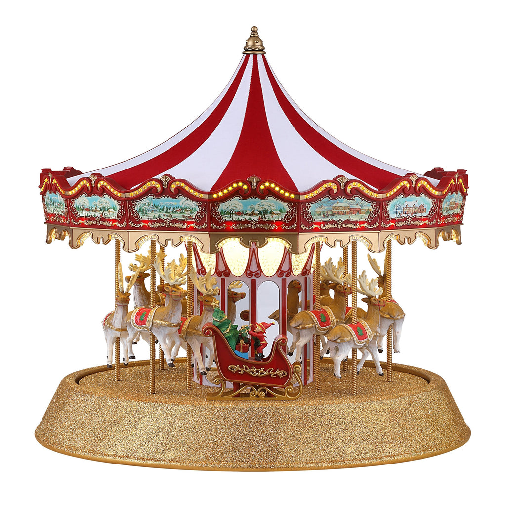 17 in. Animated Sparkle Carousel