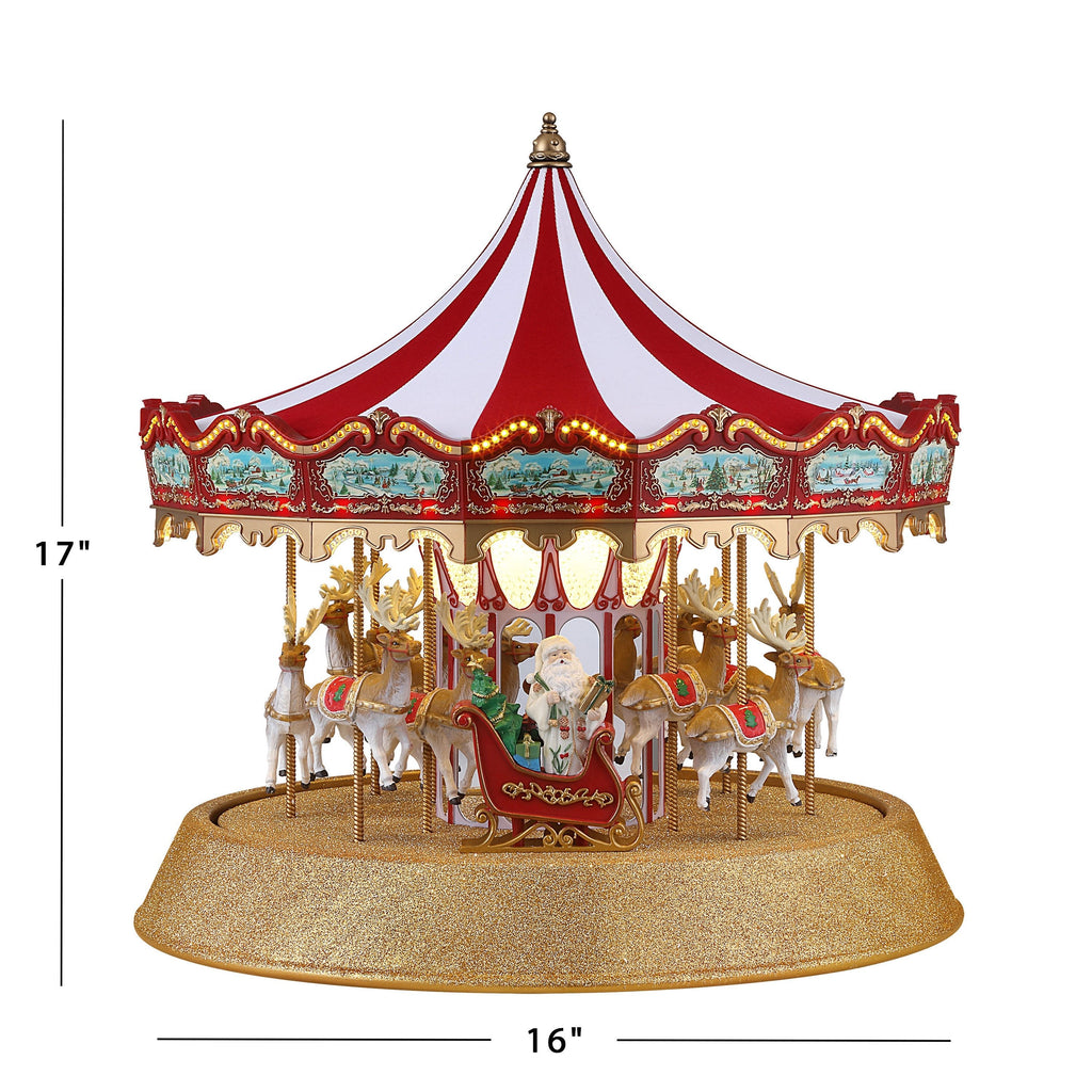 17 in. Animated Sparkle Carousel