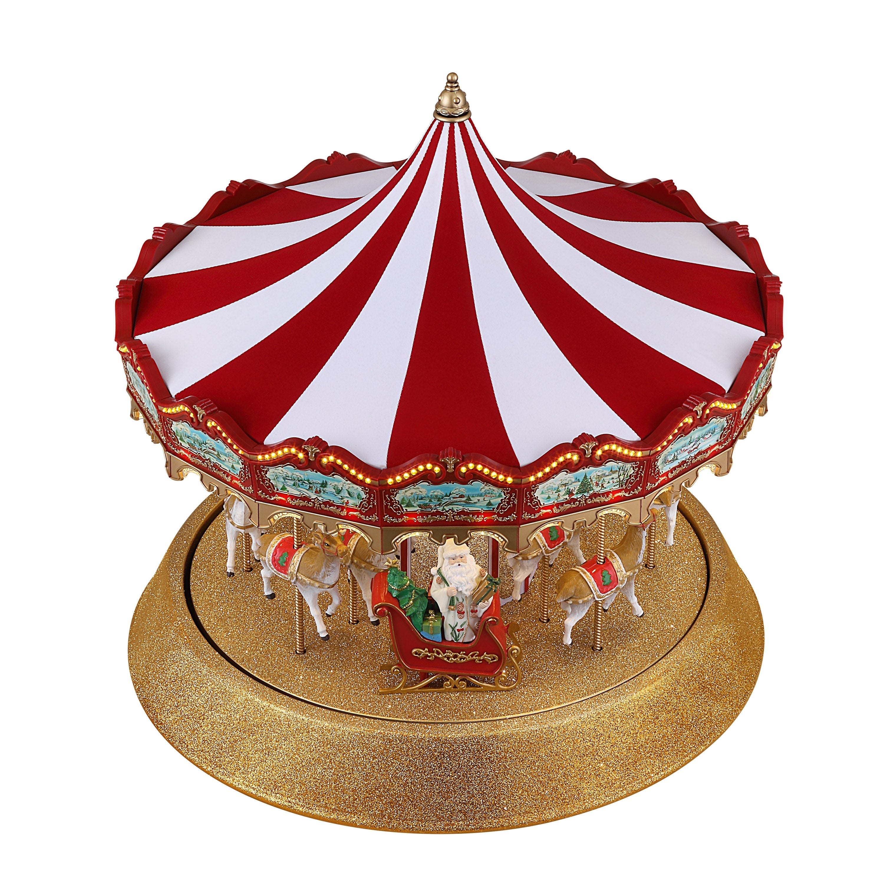 17 in. Animated Sparkle Carousel