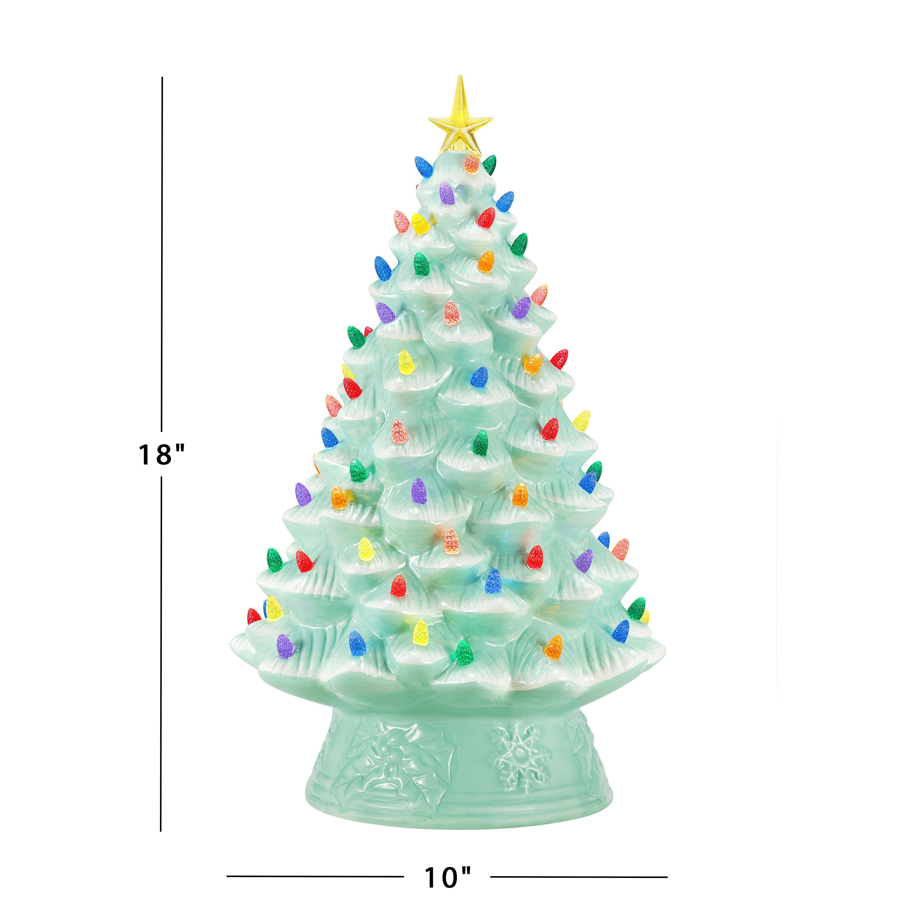 18 in. Nostalgic Ceramic Tree - Seafoam