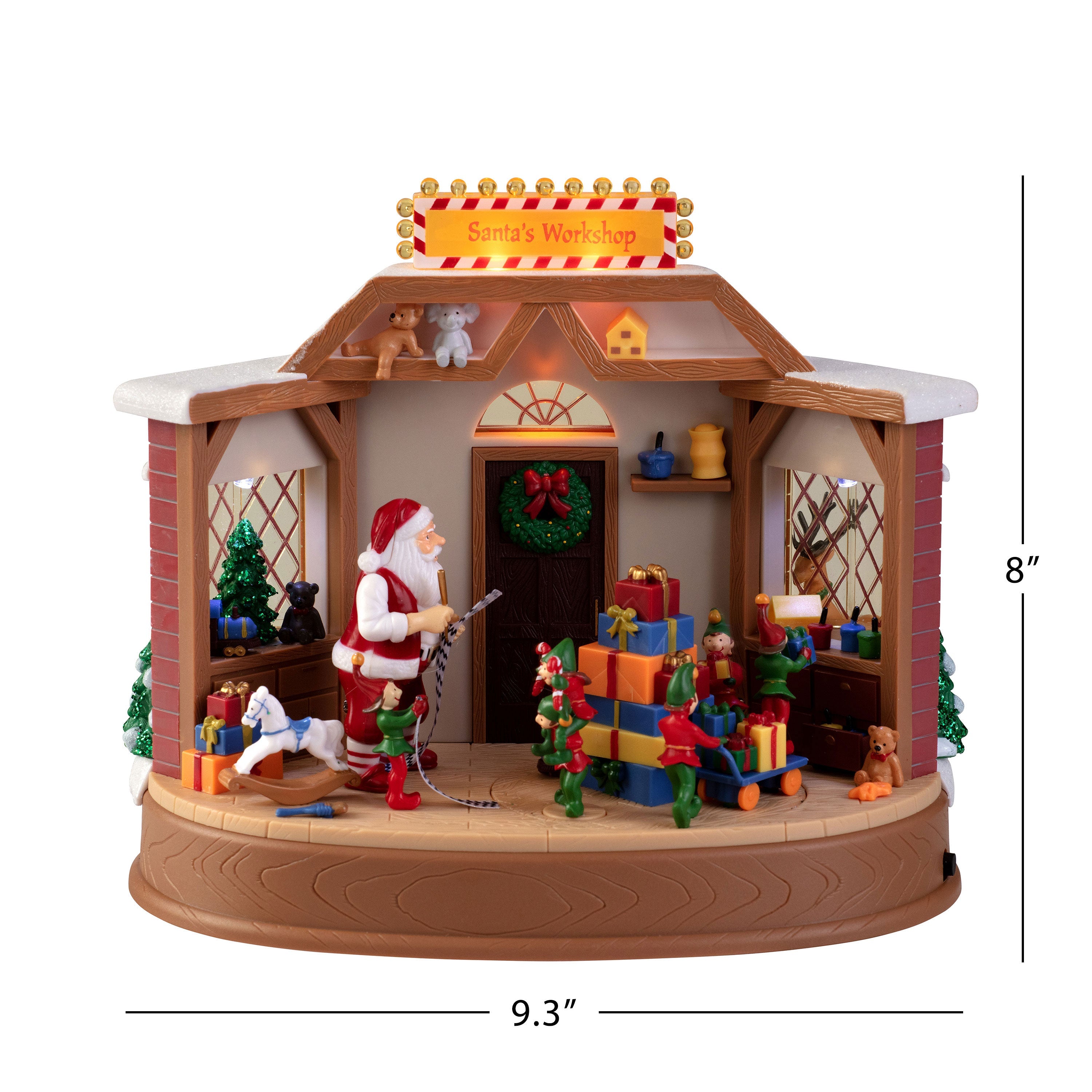 8 in. Animated Santa's Workshop