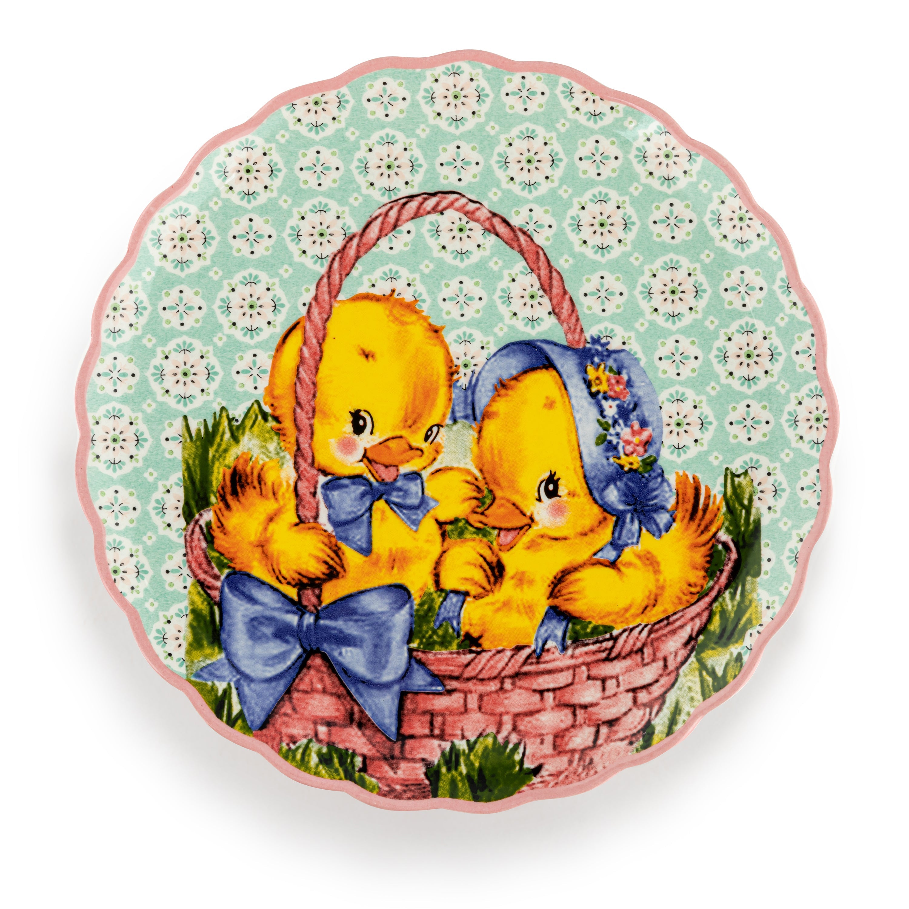 Mr. Cottontail 8 in. Ceramic Set of 4 Easter Plates