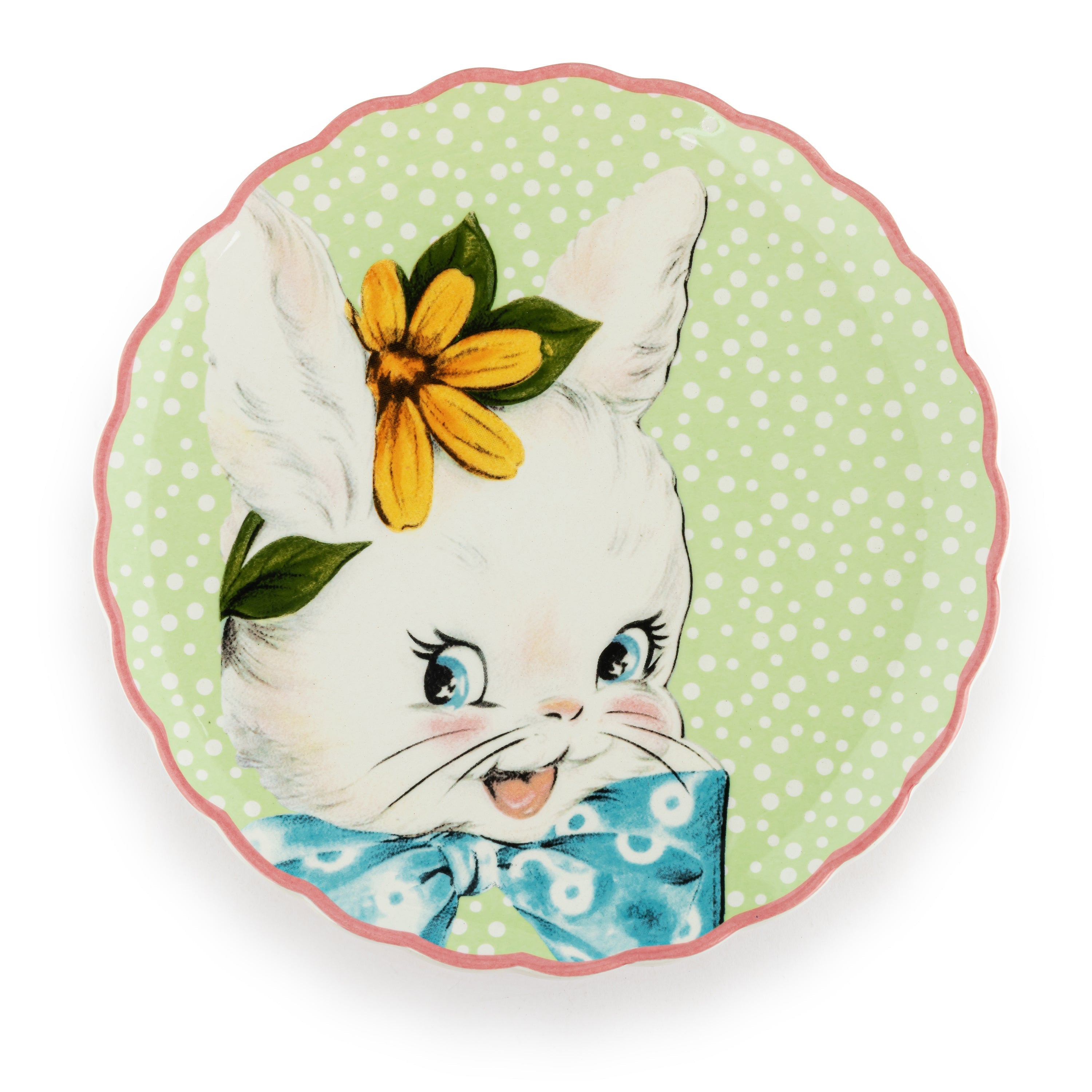 Mr. Cottontail 8 in. Ceramic Set of 4 Easter Plates