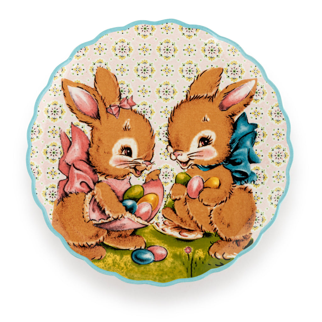 Mr. Cottontail 8 in. Ceramic Set of 4 Easter Plates