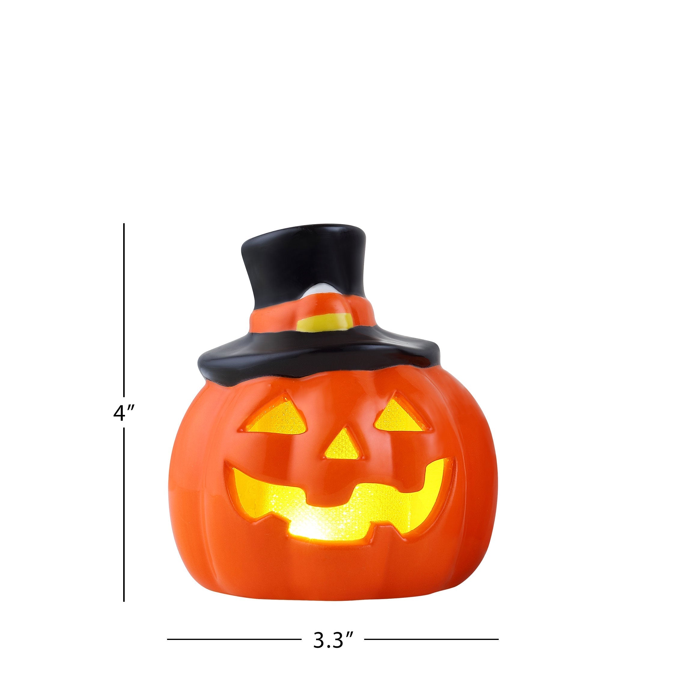 Set of 4 Mini Ceramic Jack-O-Lanterns