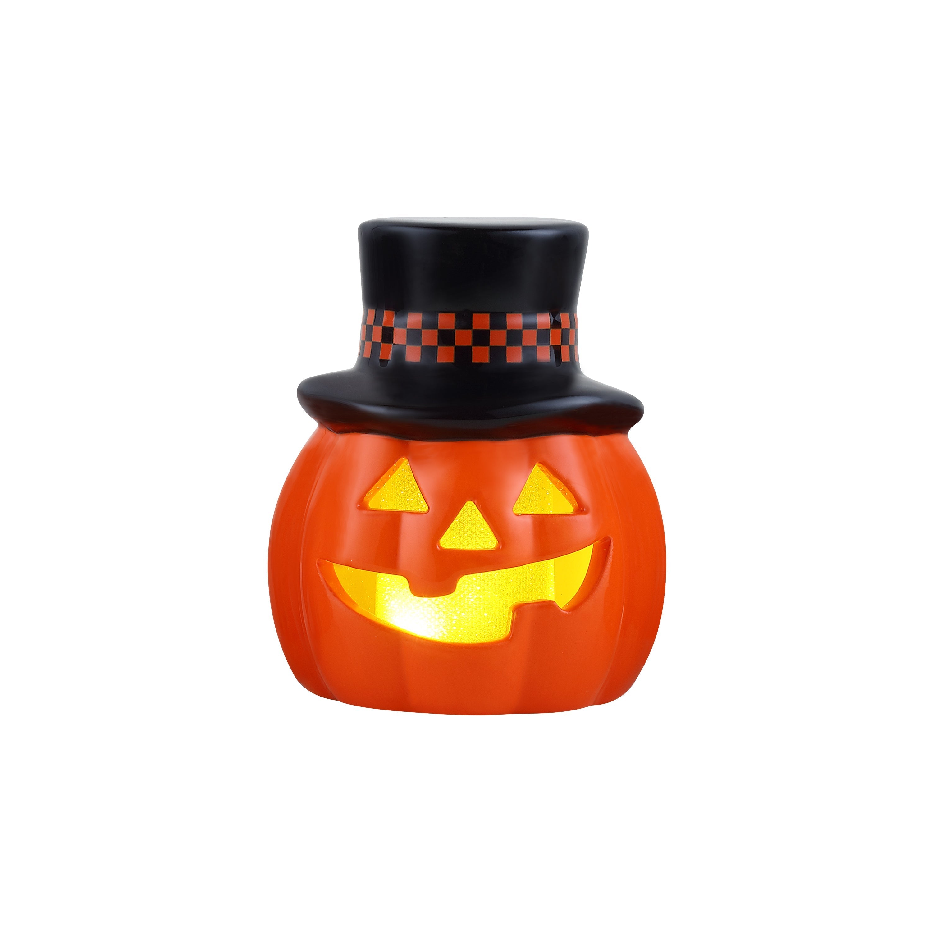 Set of 4 Mini Ceramic Jack-O-Lanterns