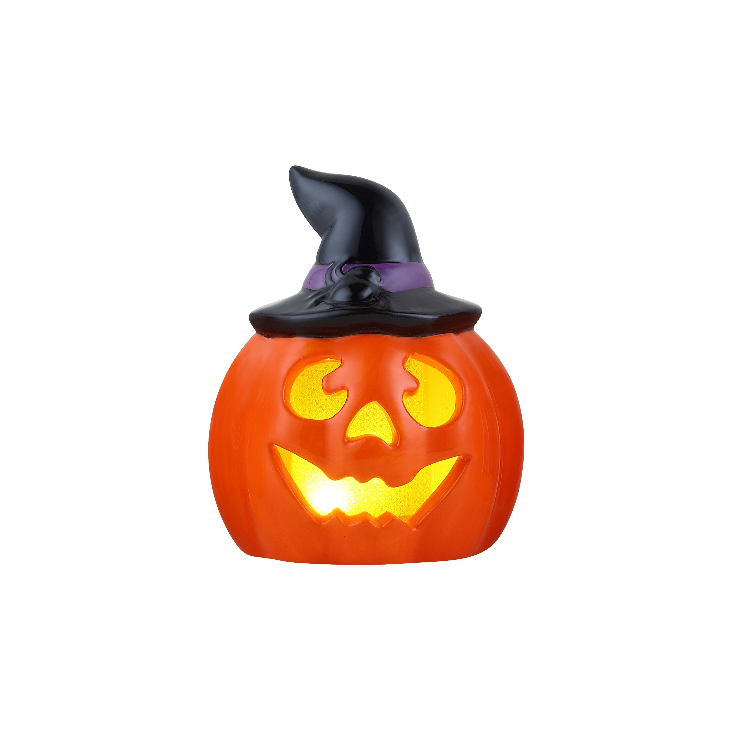 Set of 4 Mini Ceramic Jack-O-Lanterns