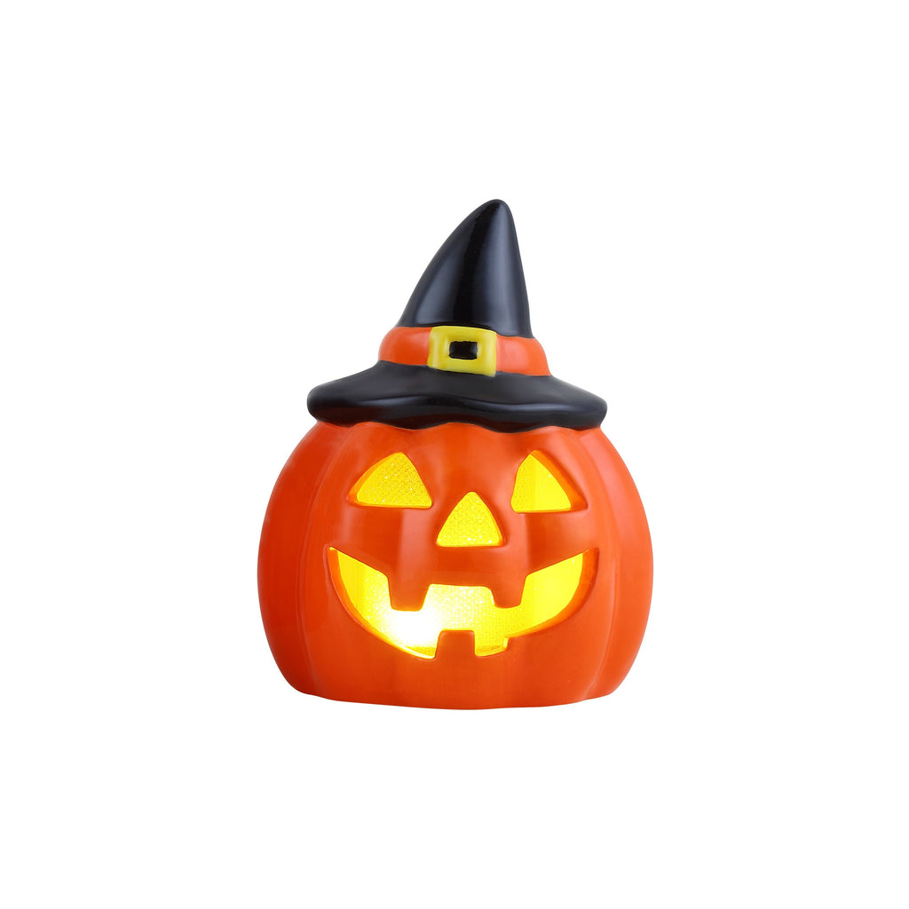 Set of 4 Mini Ceramic Jack-O-Lanterns