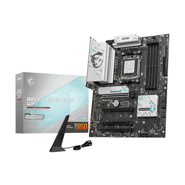 MSI B850 GAMING PLUS WIFI AMD AM5 ATX Gaming Desktop Motherboard
