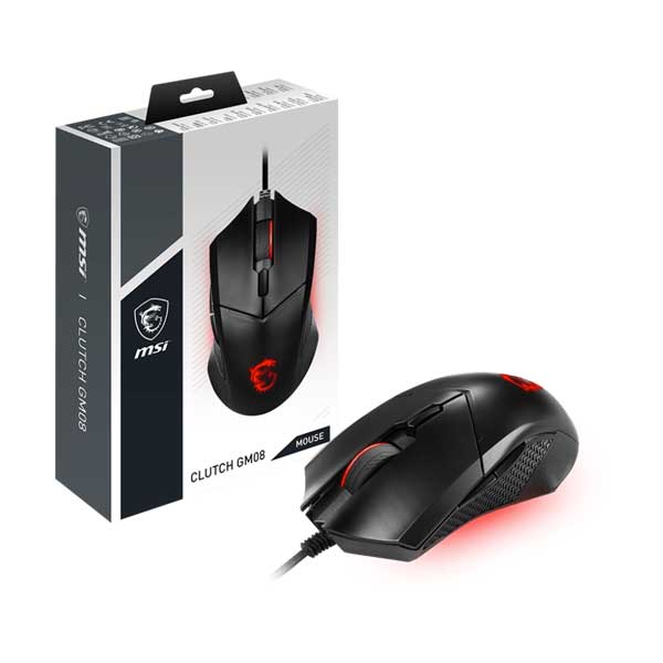 MSI Clutch GM08 Wired Gaming Mouse - Black