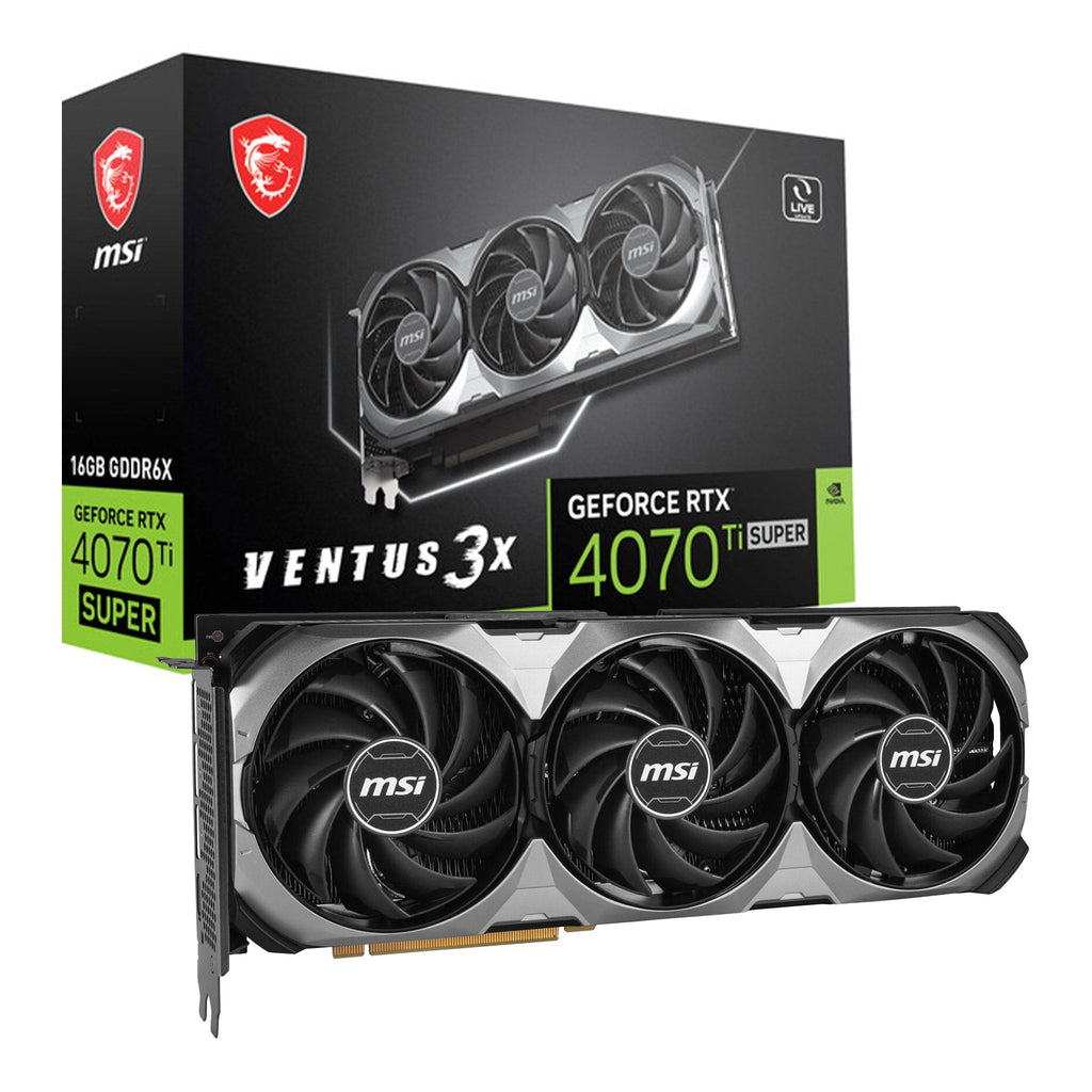 MSI G407TS16V3 NVIDIA GeForce RTX 4070 Ti Super VENTUS 3X Graphic Card - 16GB