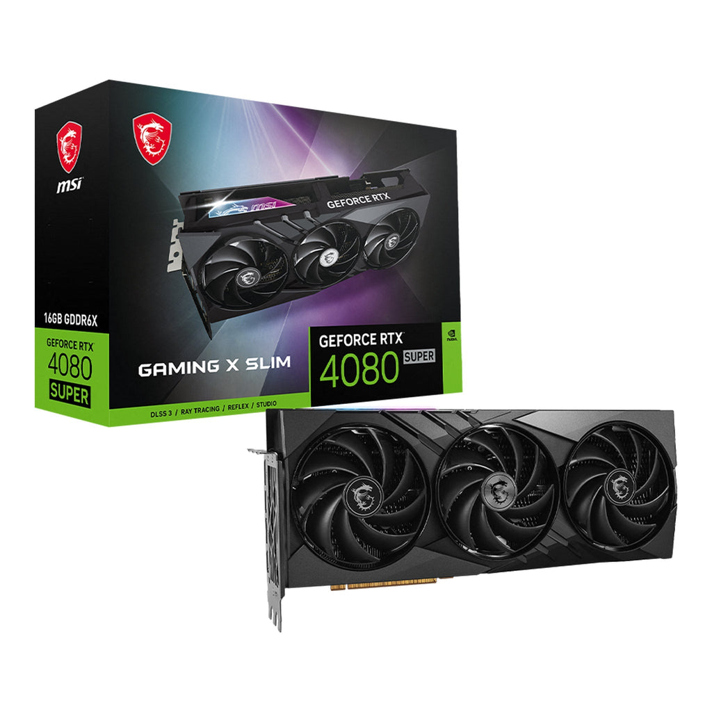 MSI G4080S16GXS NVIDIA GeForce RTX 4080 SUPER 16G GAMING X SLIM AI-Powered Graphics Card