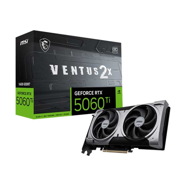 MSI GeForce RTX 5060 Ti 16GB VENTUS 2X OC PLUS Graphics Card (G506T-16V2CP)