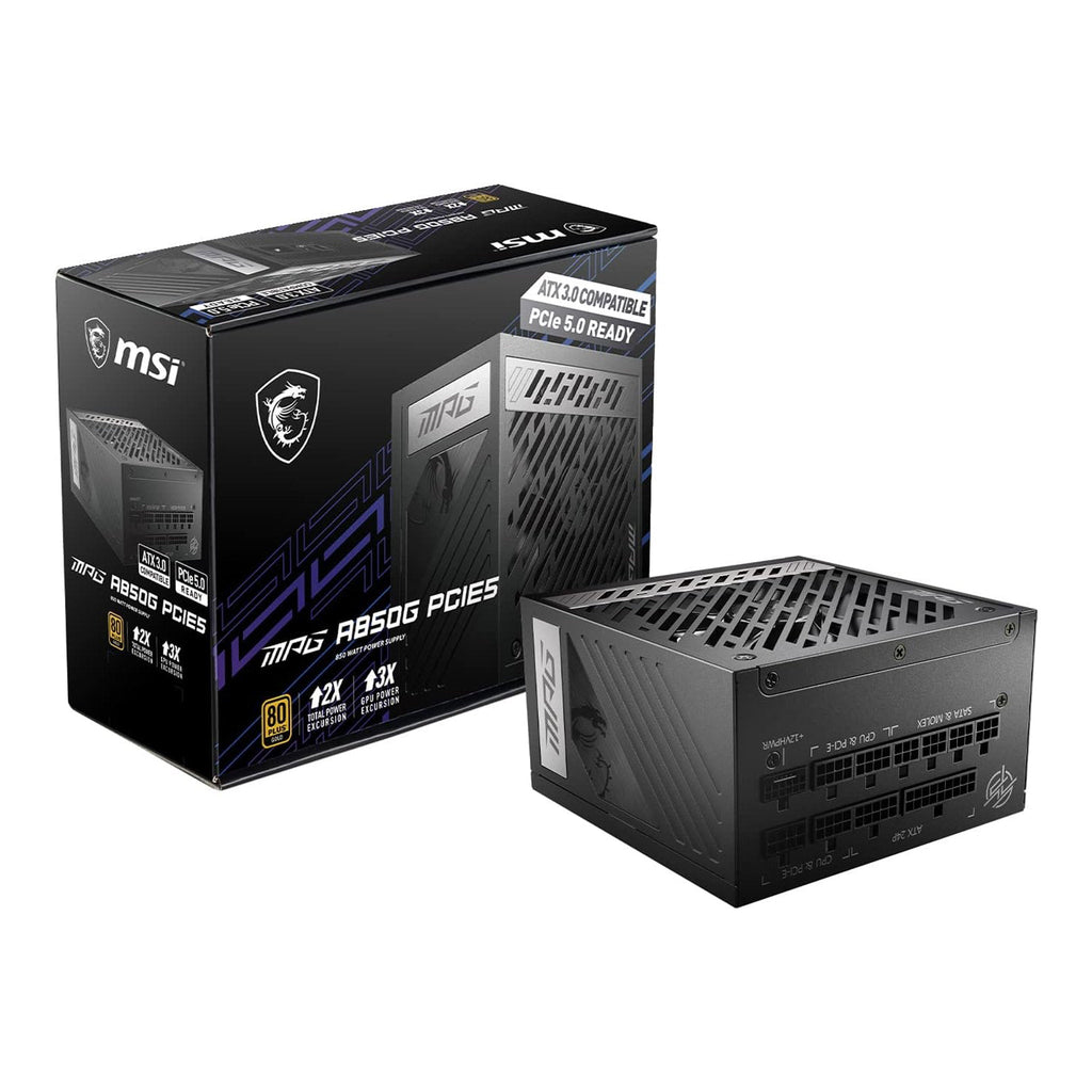 MSI MAG A850GL PCIE5 850W 80 Plus Gold Fully Modular Power Supply