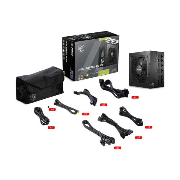 MSI MAG A850GL PCIE5 II 850W Modular Power Supply - 80 Plus Gold