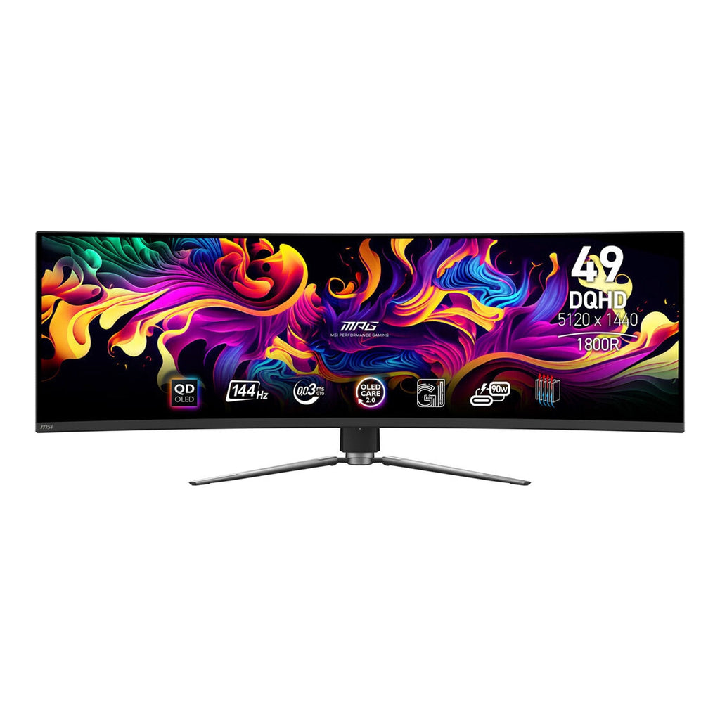 MSI MPG 491CQP 49" QD-OLED Curved Widescreen Gaming OLED Monitor - 32:9 - Metallic Black