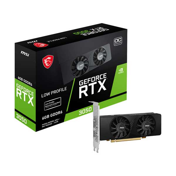 MSI NVIDIA GeForce RTX 3050 Low-profile Graphic Card - 6GB GDDR6 (G3050LP6C)