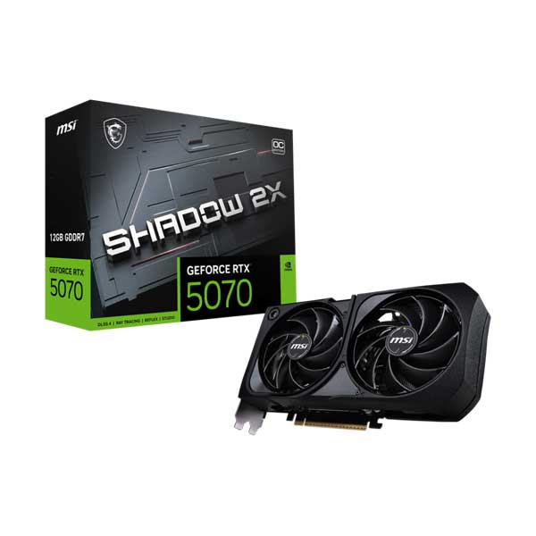MSI NVIDIA GeForce RTX 5070 12G SHADOW 2X OC (G5070-12S2C)