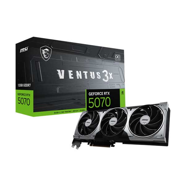MSI NVIDIA GeForce RTX 5070 12G VENTUS 3X OC (G5070-12V3C)