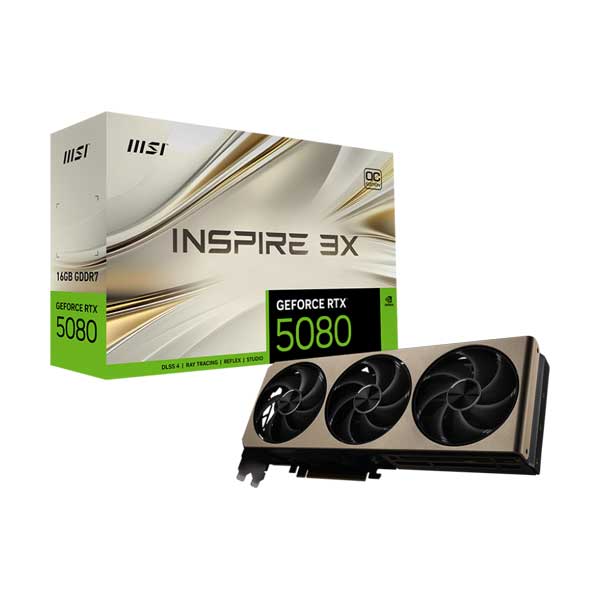 MSI NVIDIA GeForce RTX 5080 16G INSPIRE 3X OC (G5080-16I3C)