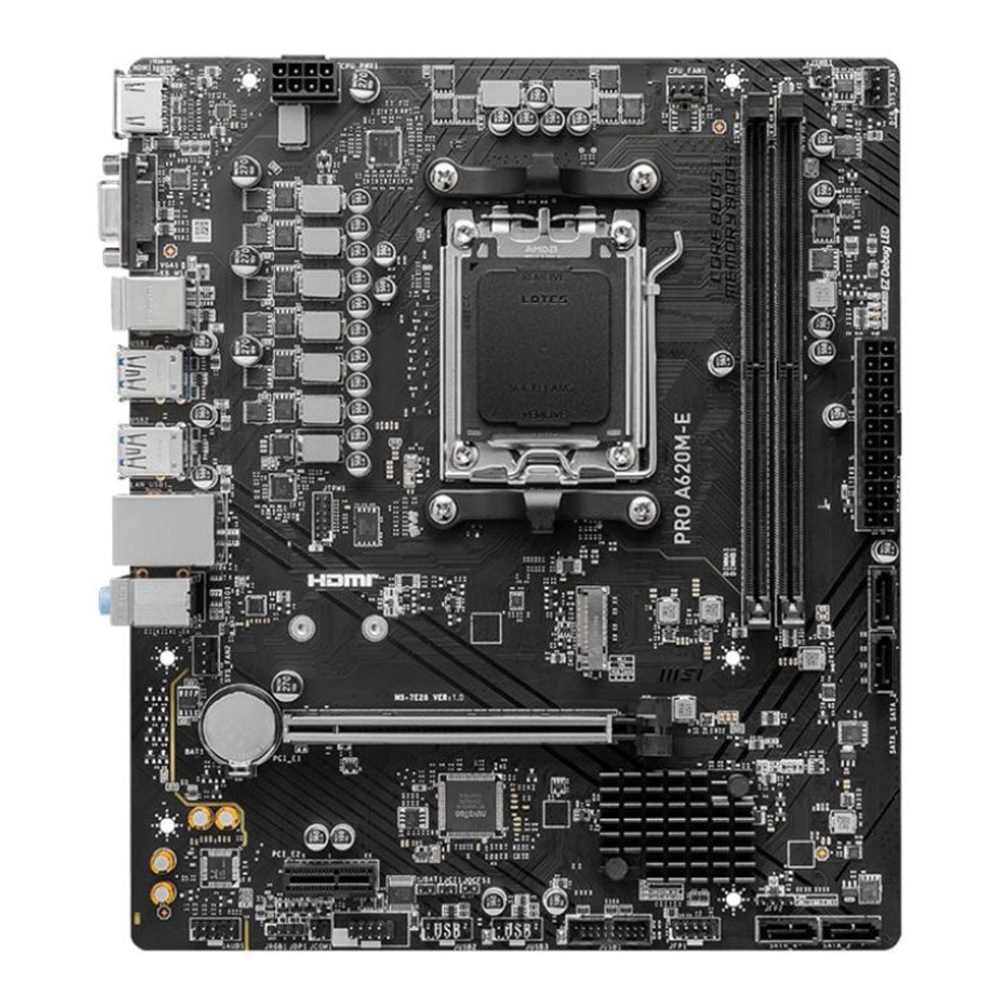 MSI PRO A620M-E AMD AM5 Micro ATX Gaming Desktop Motherboard