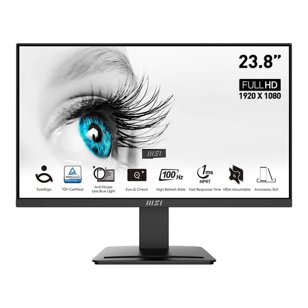 MSI PRO MP2412 24" 16:9 Full HD VA Panel LCD Monitor - Matte Black