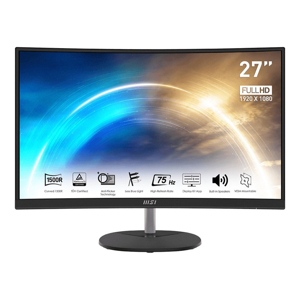 MSI Pro MP271CA 27" Full HD Curved Screen LCD Monitor - 16:9 - Black