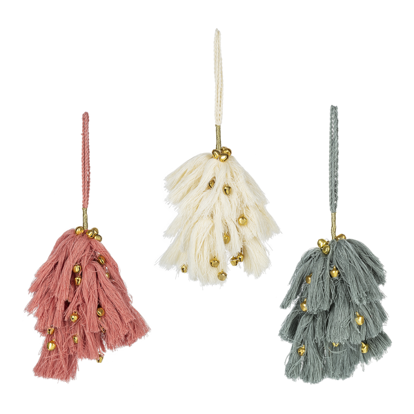 Tassel + Jingle Bell Ornaments