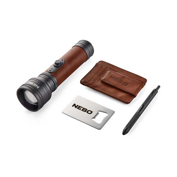 NEBO Classic Collection - Flashlight - 4-in-1 Pen/Pencil - RFID Slim Wallet - Bottle Opener (NEB-BND-0015)