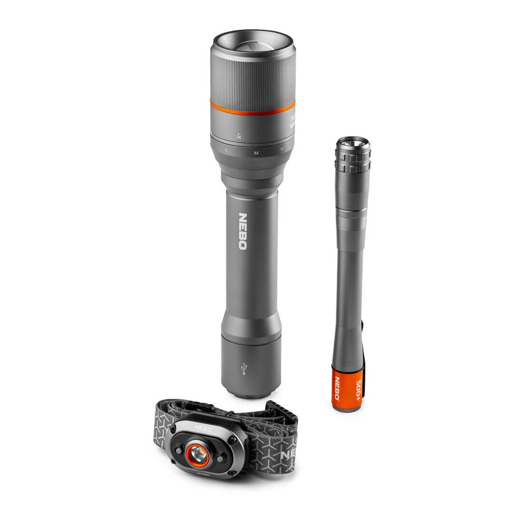 NEBO NEB-BND-0003 3-Piece Essentials Rechargeable Lighting Kit