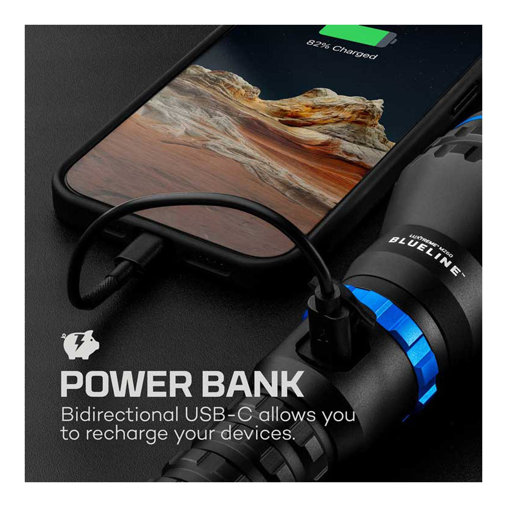 NEBO NEB-FLT-0026 Luxtreme MZ60 Blueline USB-C Rechargeable Flashlight