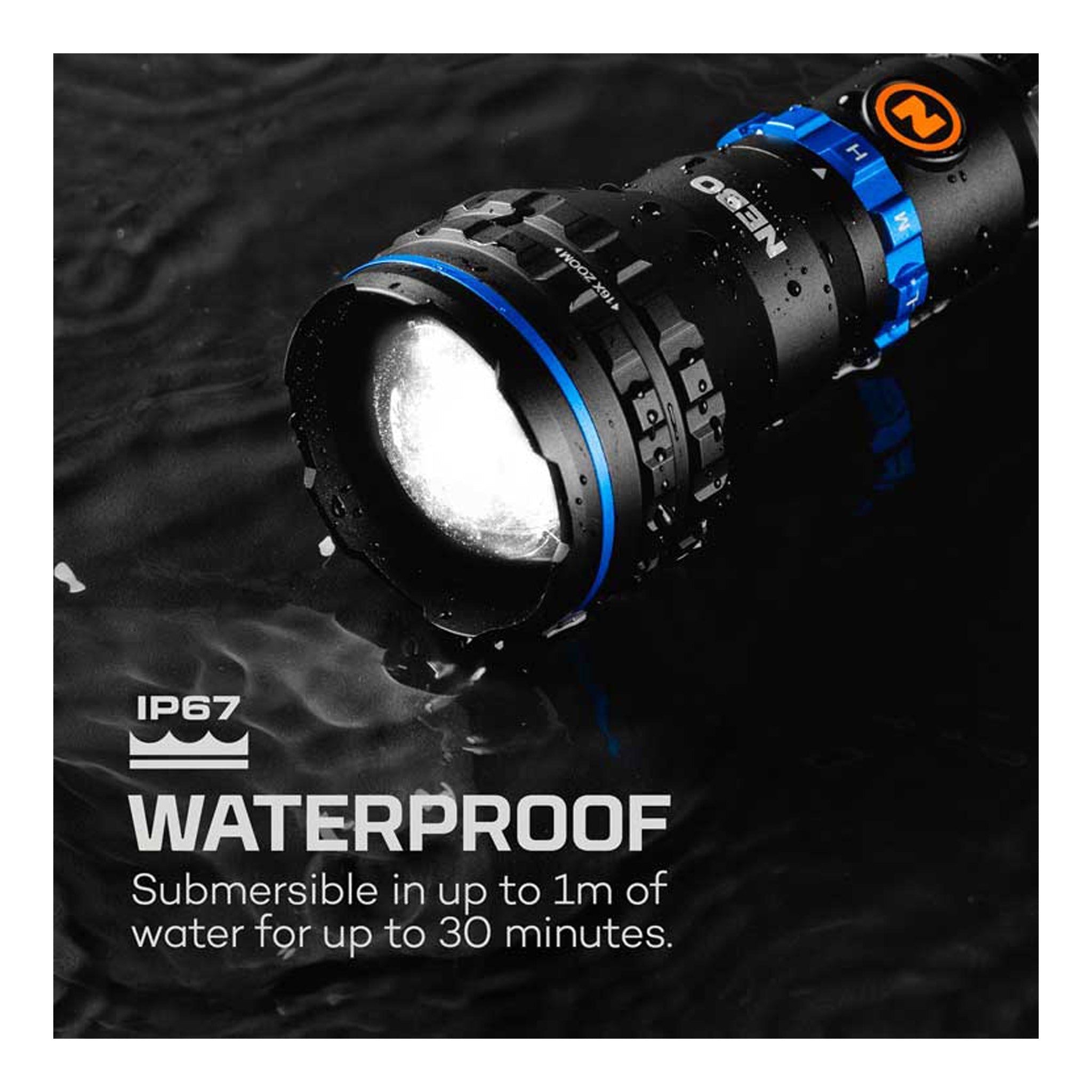 NEBO NEB-FLT-0026 Luxtreme MZ60 Blueline USB-C Rechargeable Flashlight