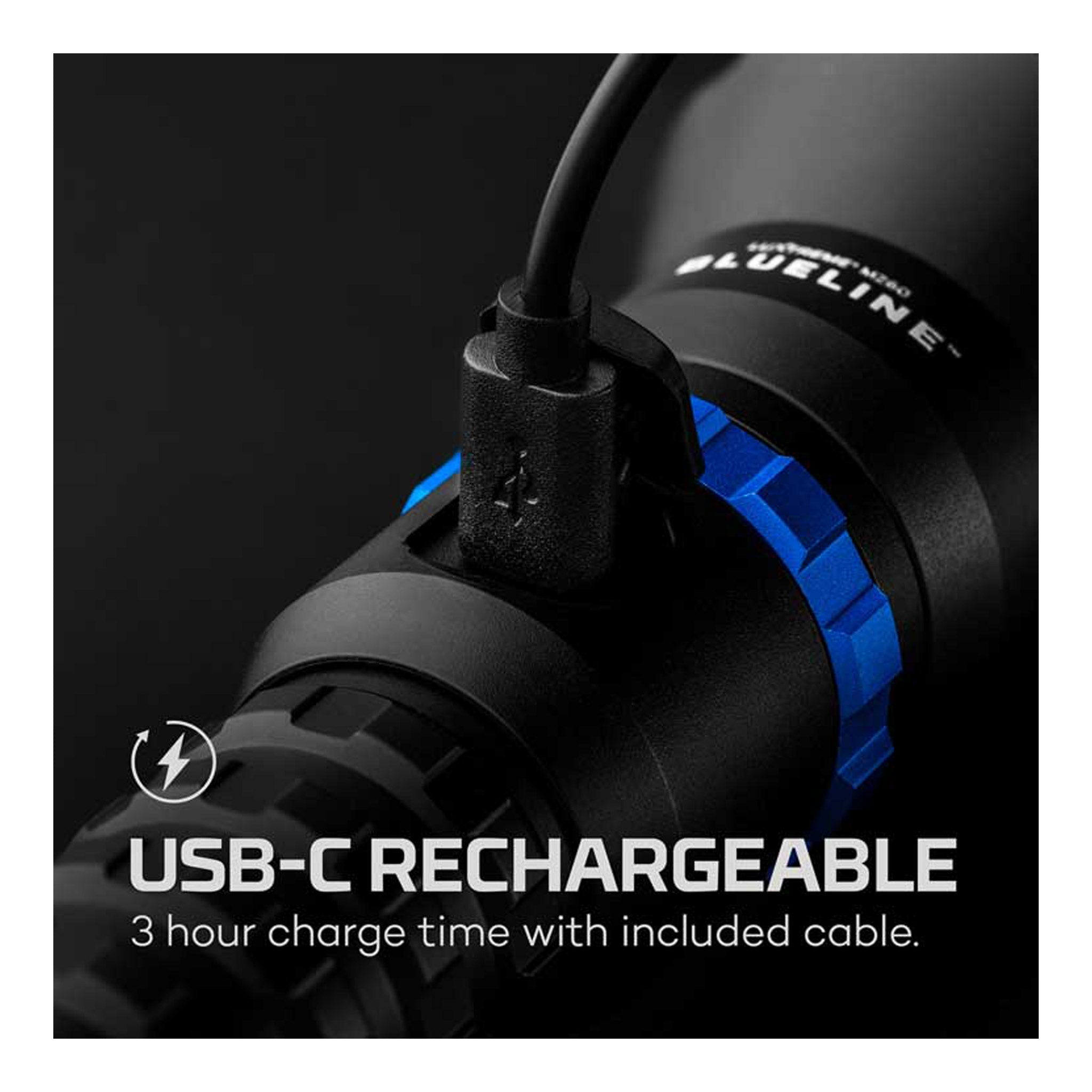 NEBO NEB-FLT-0026 Luxtreme MZ60 Blueline USB-C Rechargeable Flashlight