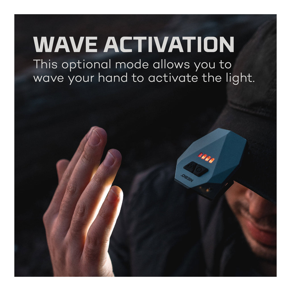 NEBO NEB-HLP-0004 EINSTEIN Rechargeable Cap Light with Wave Activation
