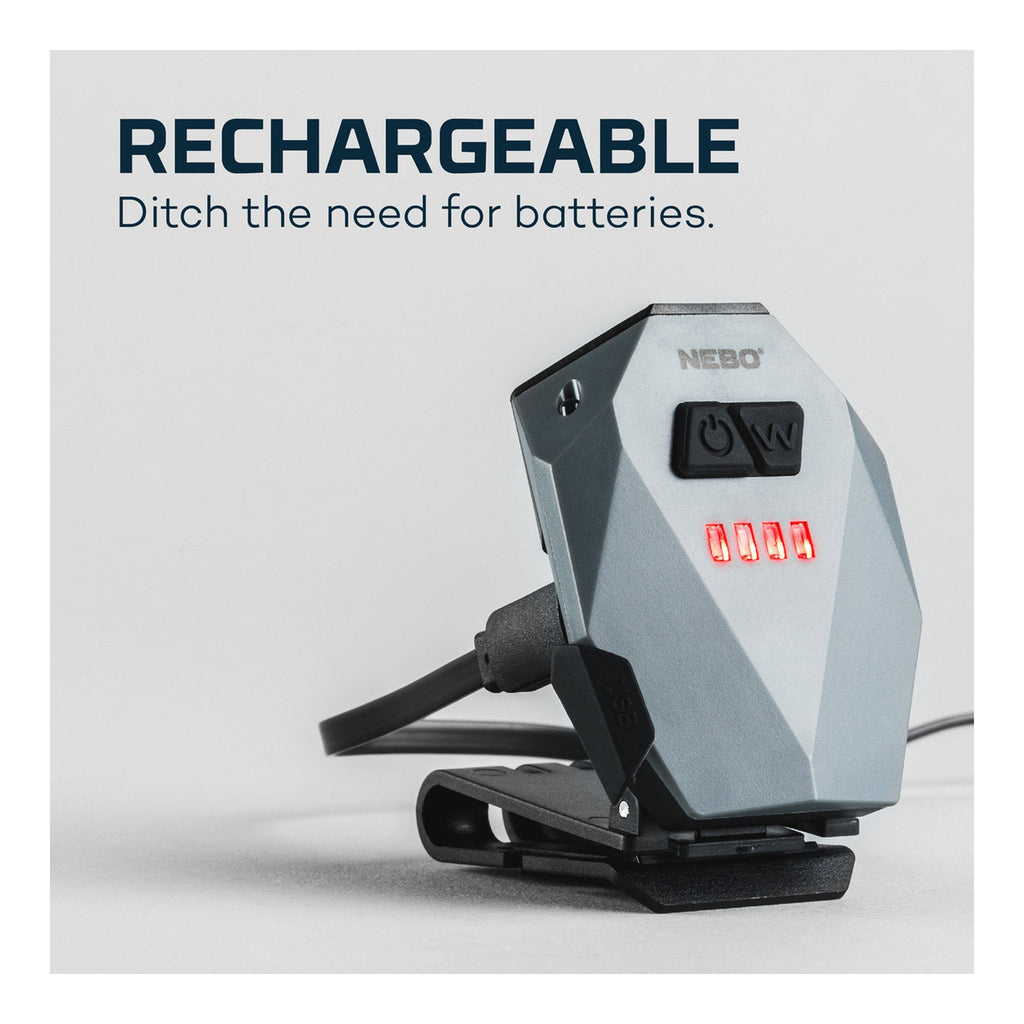 NEBO NEB-HLP-0004 EINSTEIN Rechargeable Cap Light with Wave Activation