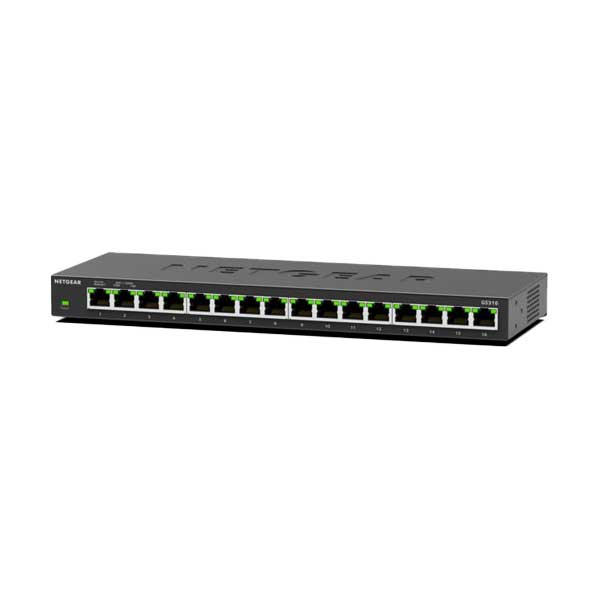 Netgear 16-Port Gigabit Ethernet Unmanaged Essentials Switch (GS316-300NAS)