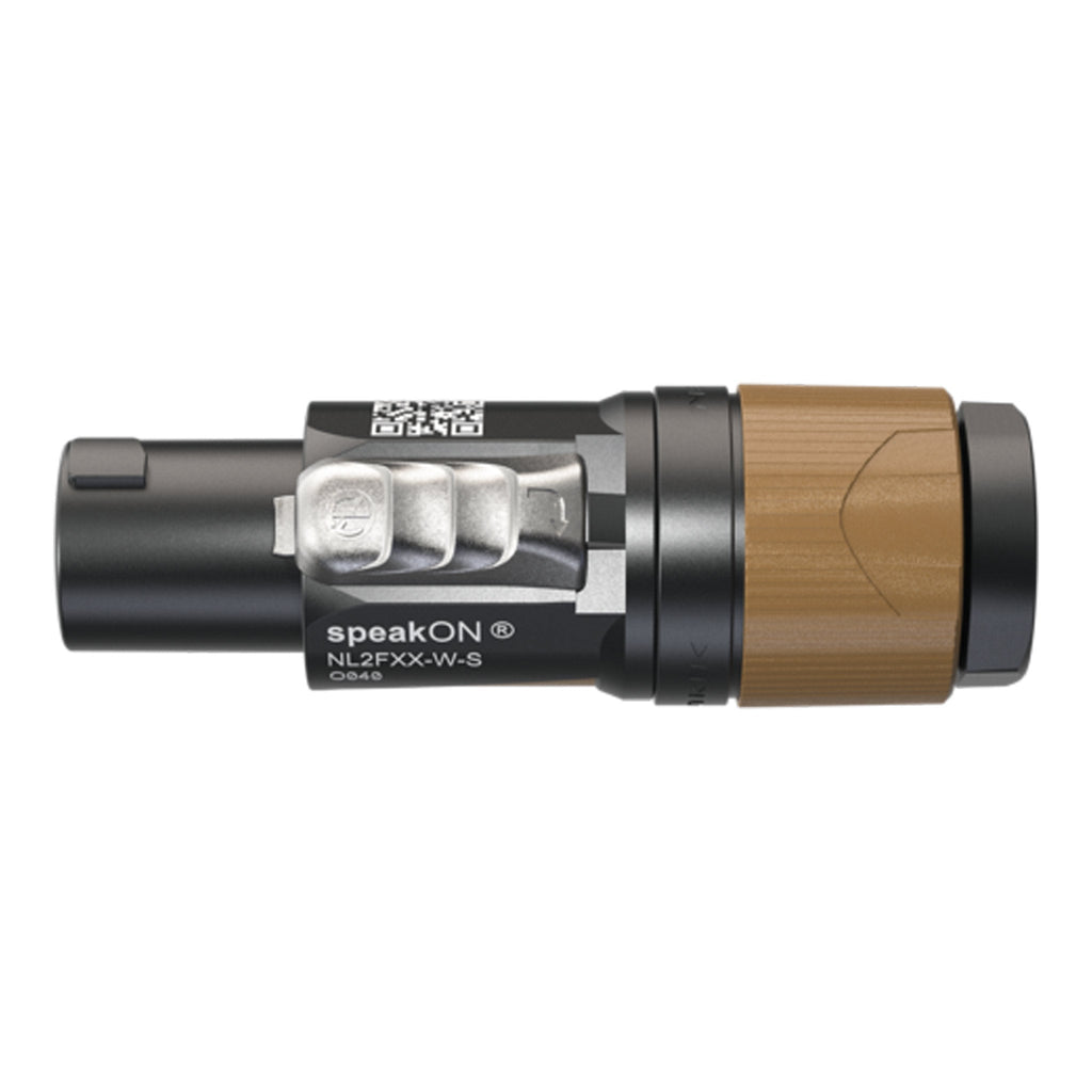 Neutrik NL2FXX-W-S 2-Pole speakON Cable Connector with Screw Terminal - Brown
