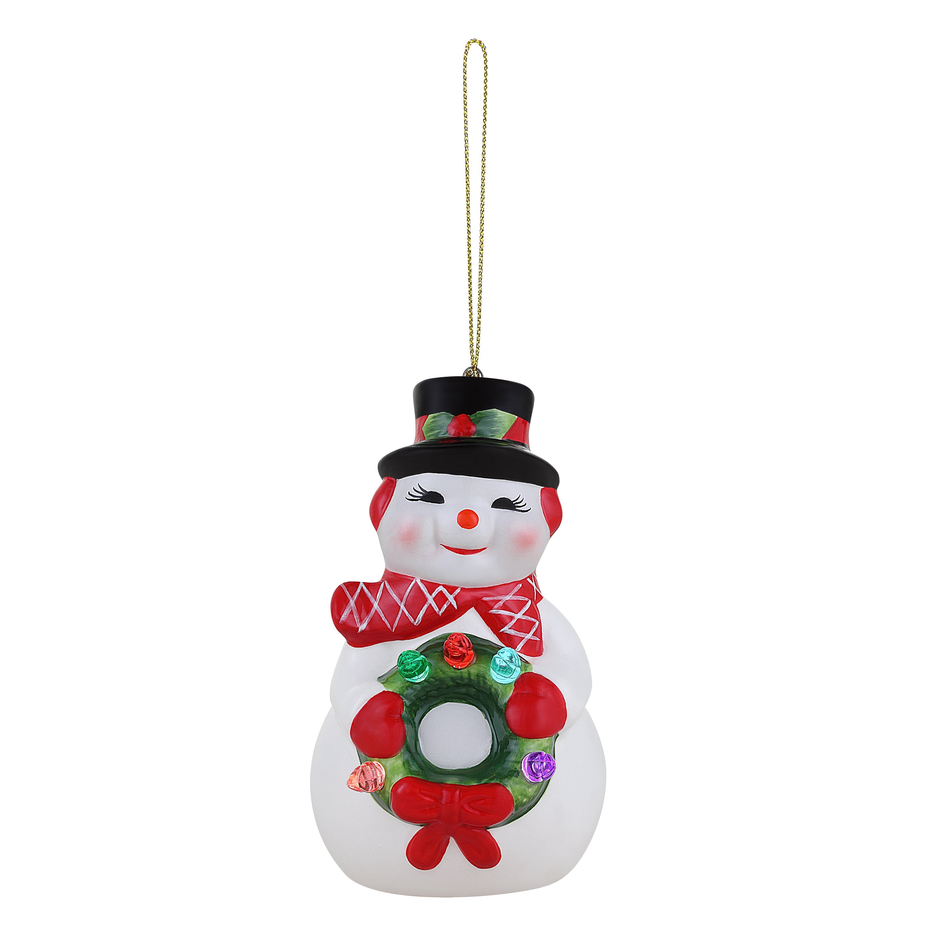 Nostalgic Ceramic Ornament -  Snowman