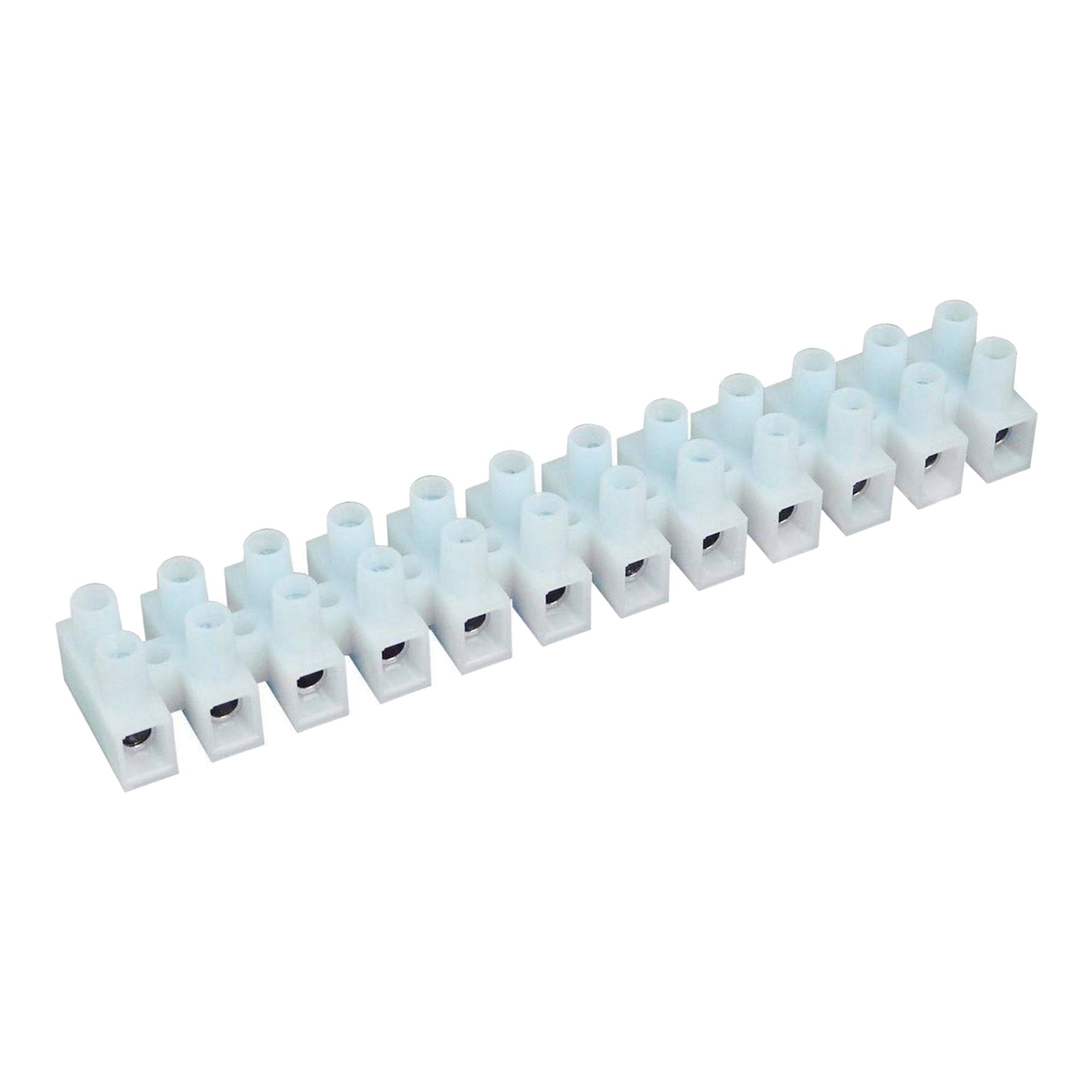 NTE Electronics 25-E2000-12 12-Position 300V 20A Euro Style Barrier Strip with 8.2mm Pitch