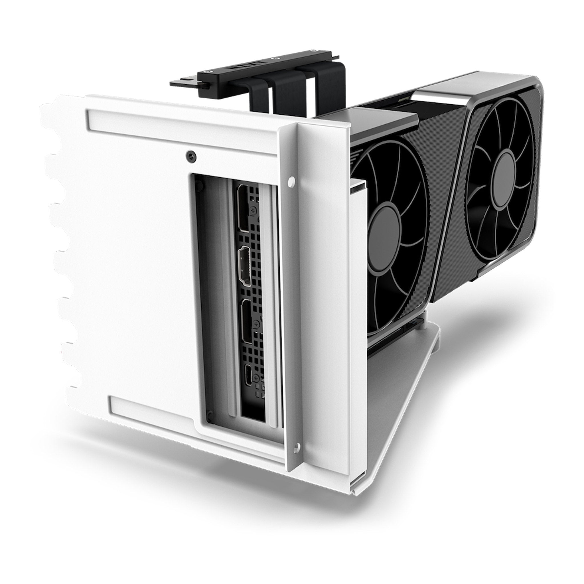 NZXT AB-RH175-W1 PCIe 4.0 Vertical GPU Mounting Kit - Matte White