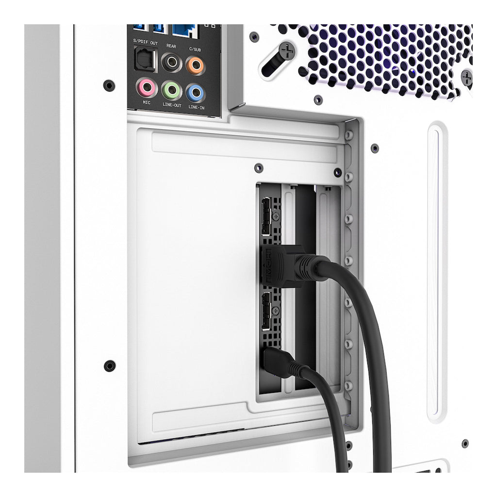 NZXT AB-RH175-W1 PCIe 4.0 Vertical GPU Mounting Kit - Matte White