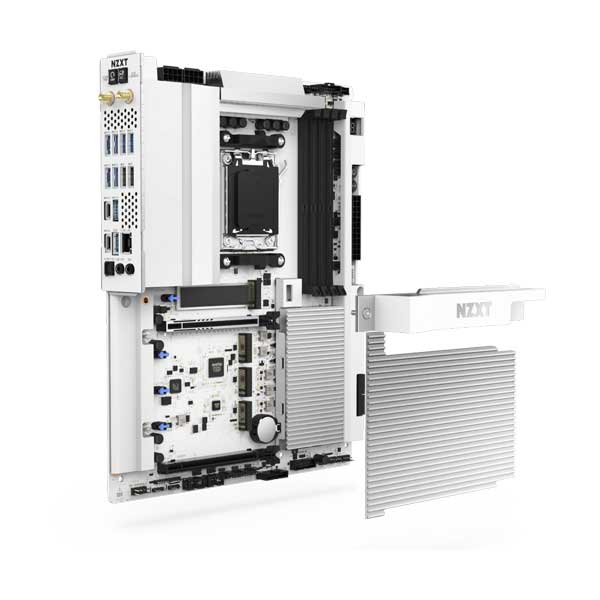 NZXT AMD X870E ATX Gaming Wi-Fi 7 Motherboard with Full Cover & RGB (N9-X87XT-W1)
