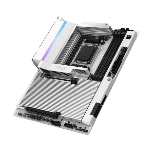 NZXT AMD X870E ATX Gaming Wi-Fi 7 Motherboard with Full Cover & RGB (N9-X87XT-W1)
