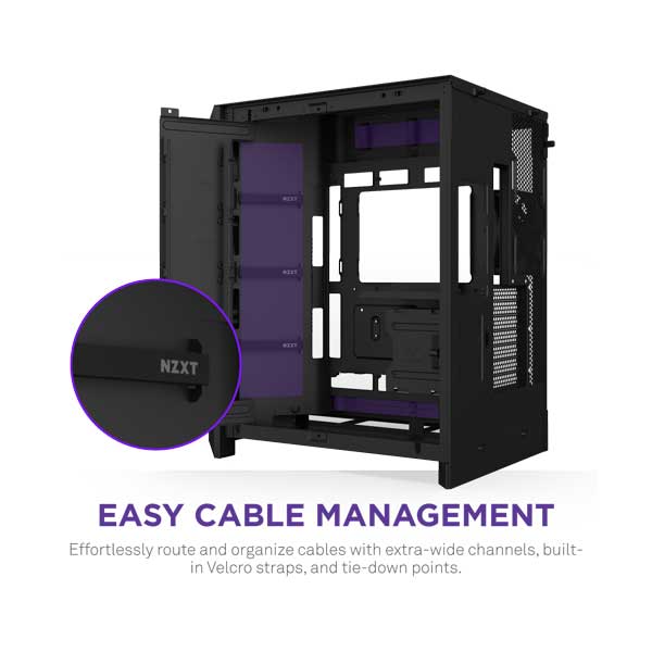NZXT H9 Flow Large Dual-Chamber Mid-Tower ATX Airflow Case - Black (CM-H92FB-01)